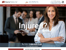 Tablet Screenshot of injuryhelpline.com